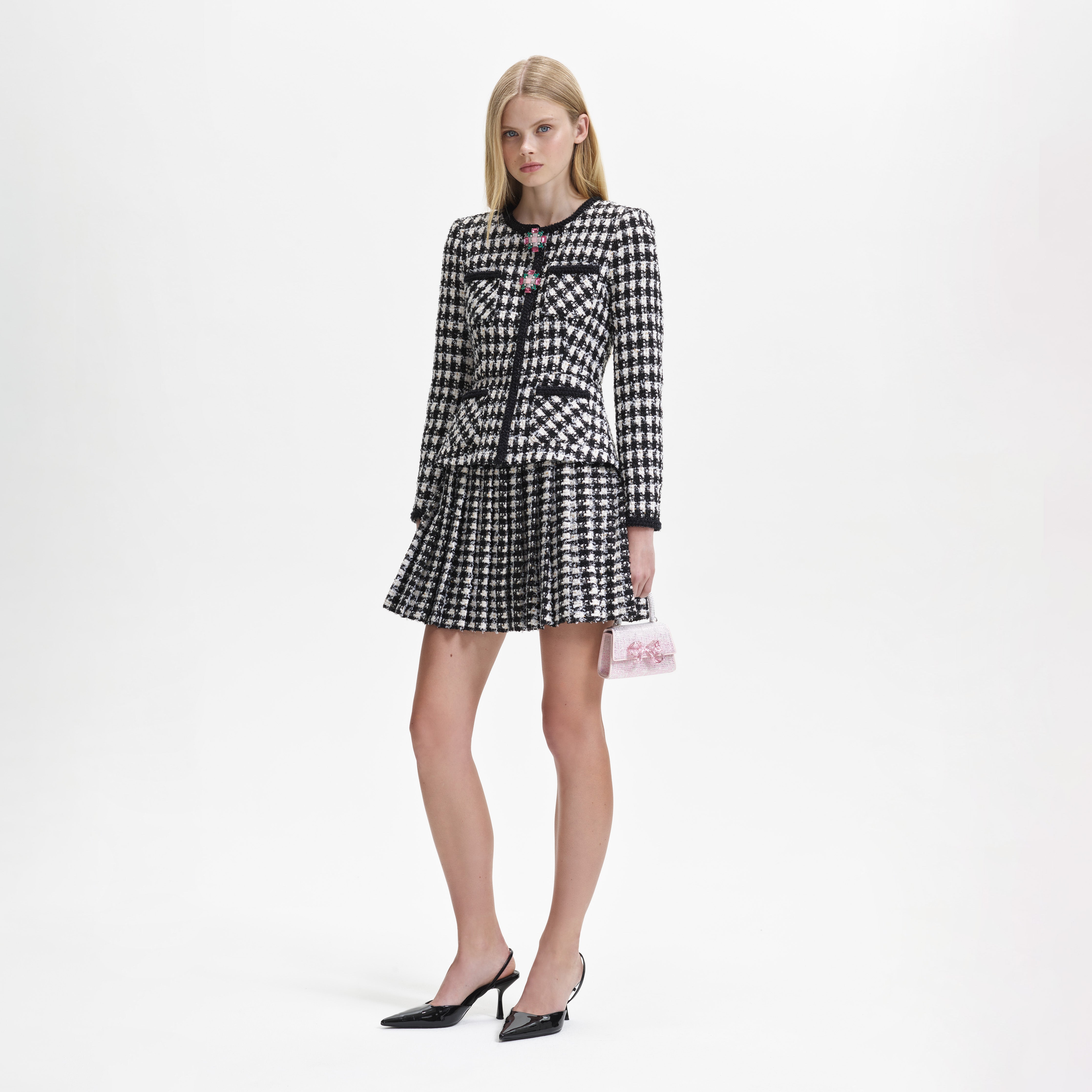 Boucle dress deals and jacket