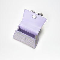 Purple Rhinestone Bow Micro Bag