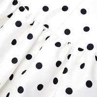 Cream Polka Dot Taffeta Midi Dress