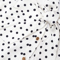 Cream Polka Dot Satin Blouse