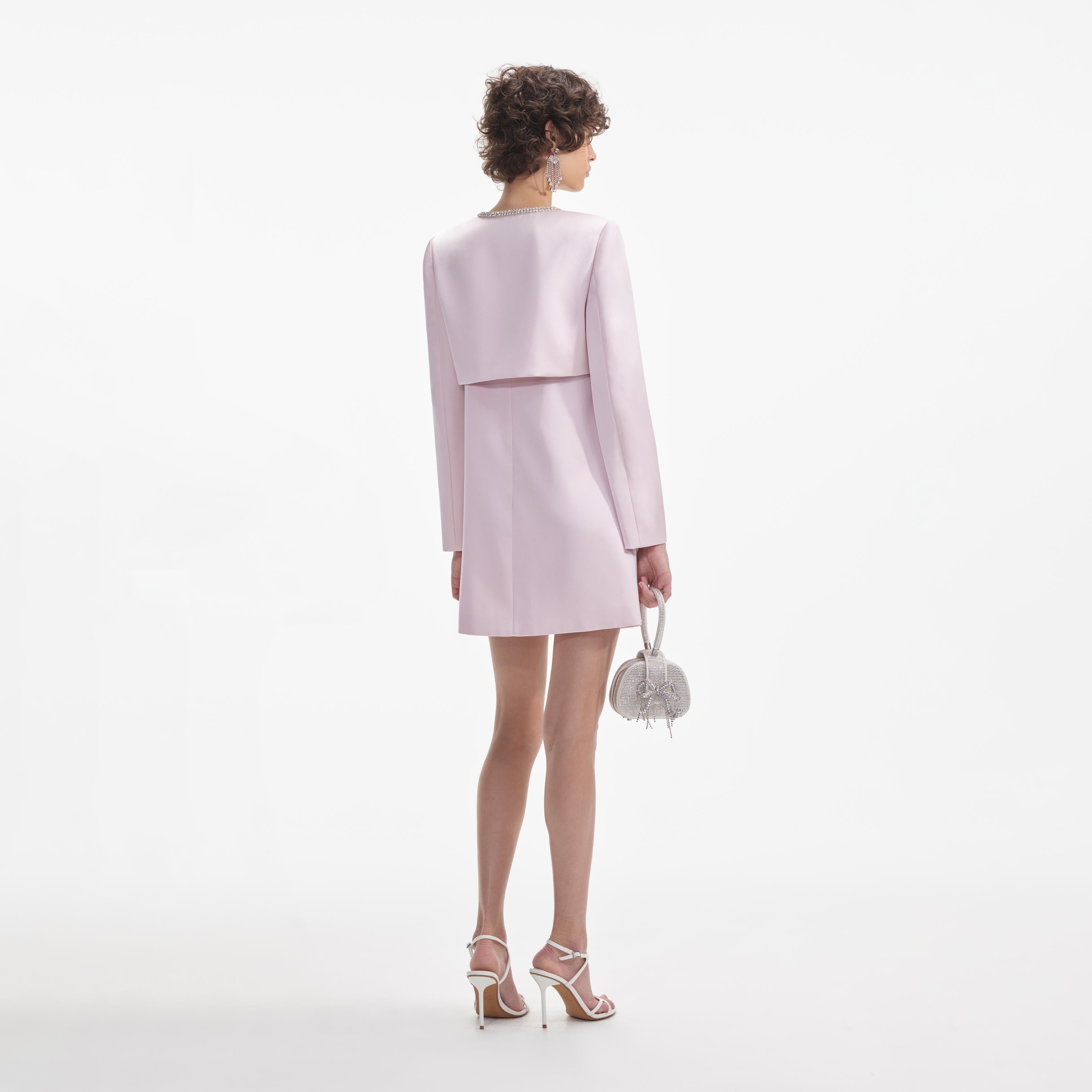 Pink Satin Bolero Jacket