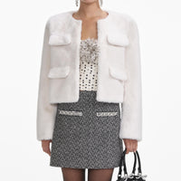 Cream Faux Fur Jacket