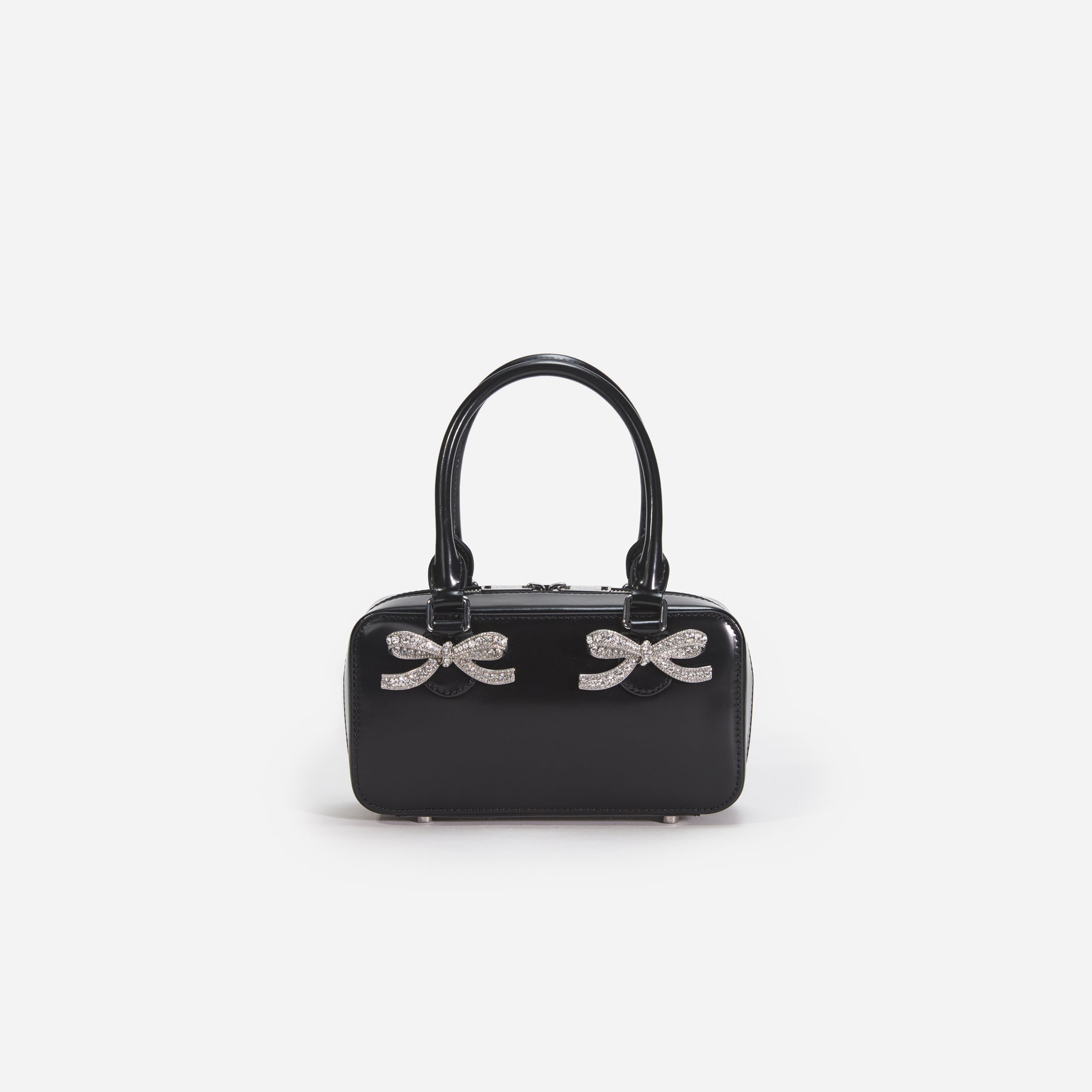 Black Leather Mini Tote Bag