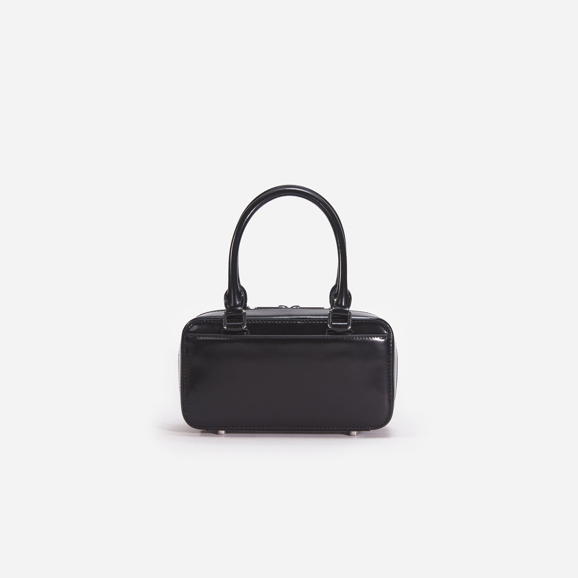 Black Leather Mini Tote Bag