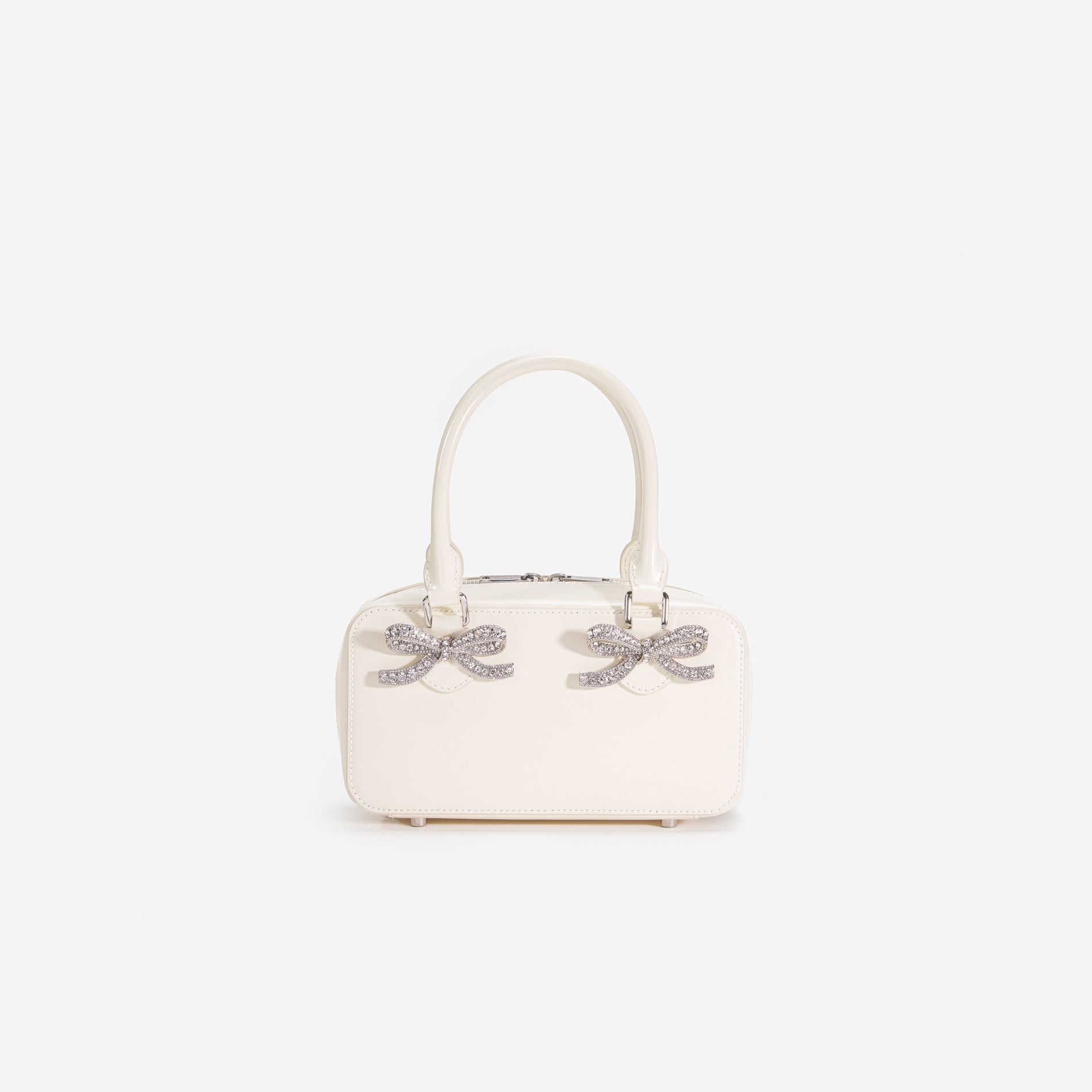 Cream Leather Mini Tote Bag