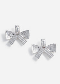 Large Crystal Bow Earrings