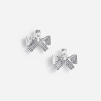 Small Crystal Bow Earrings