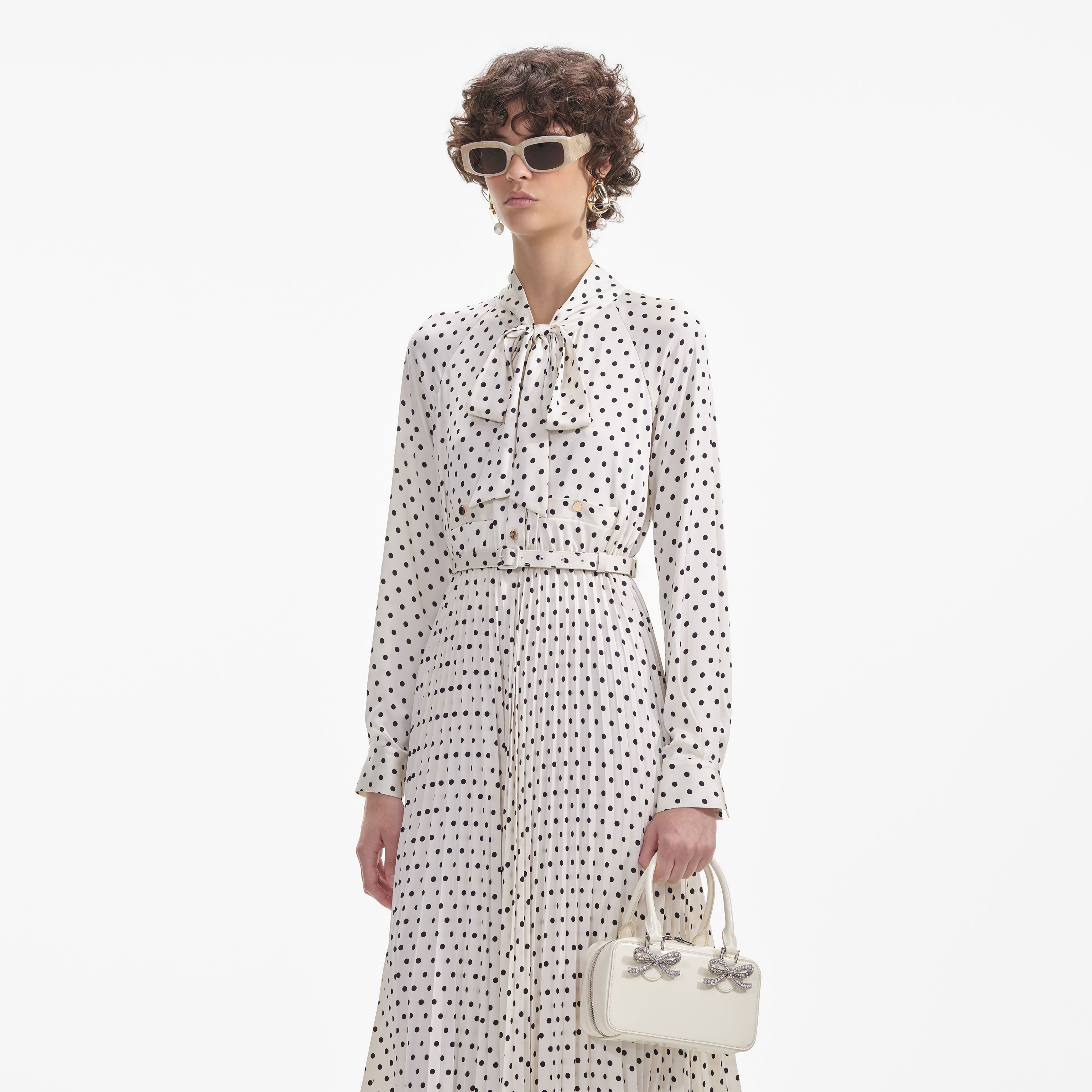 Gold Faux Pearl Drop Earrings