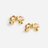 Gold Bow Earrings