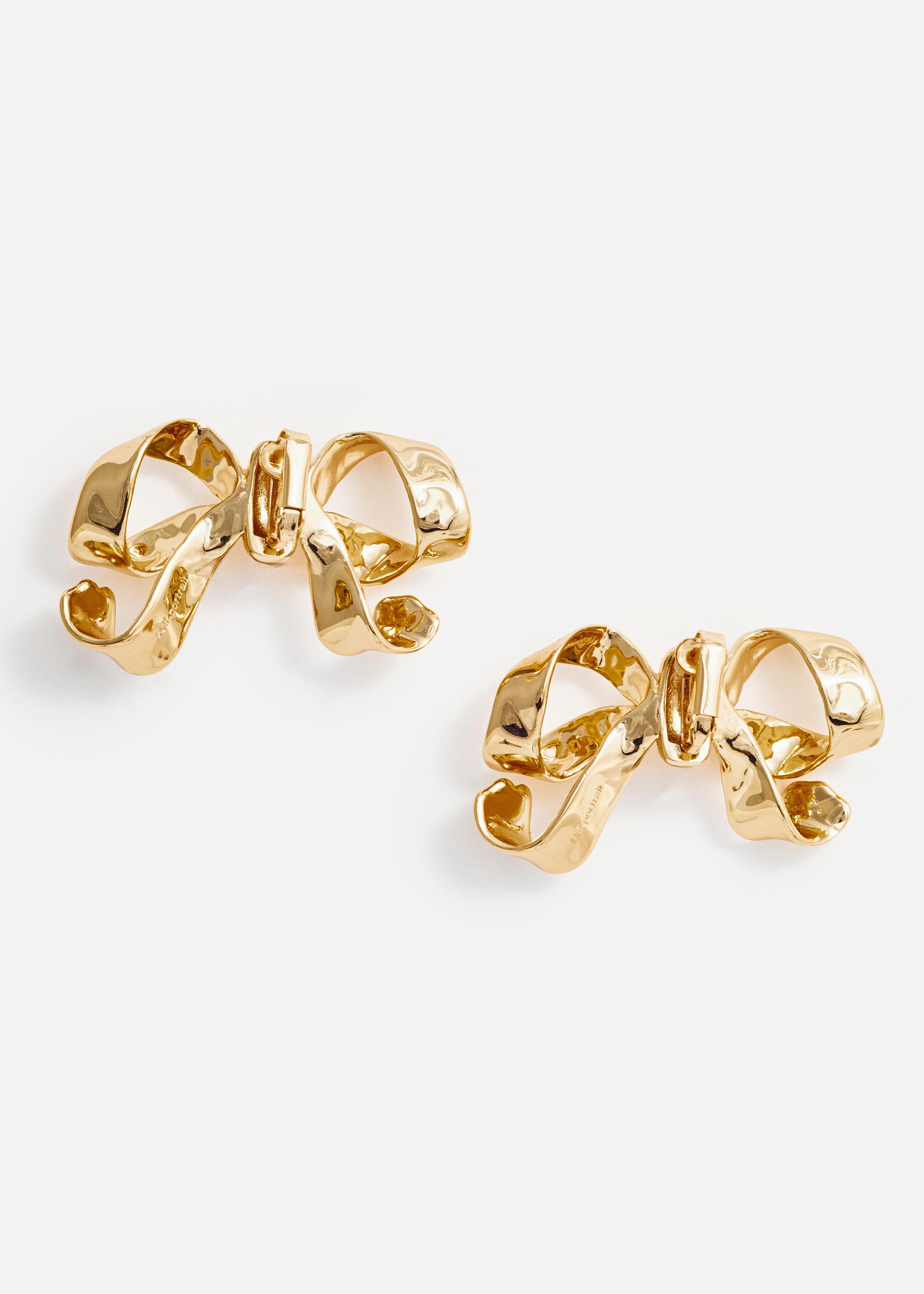 Gold Bow Earrings