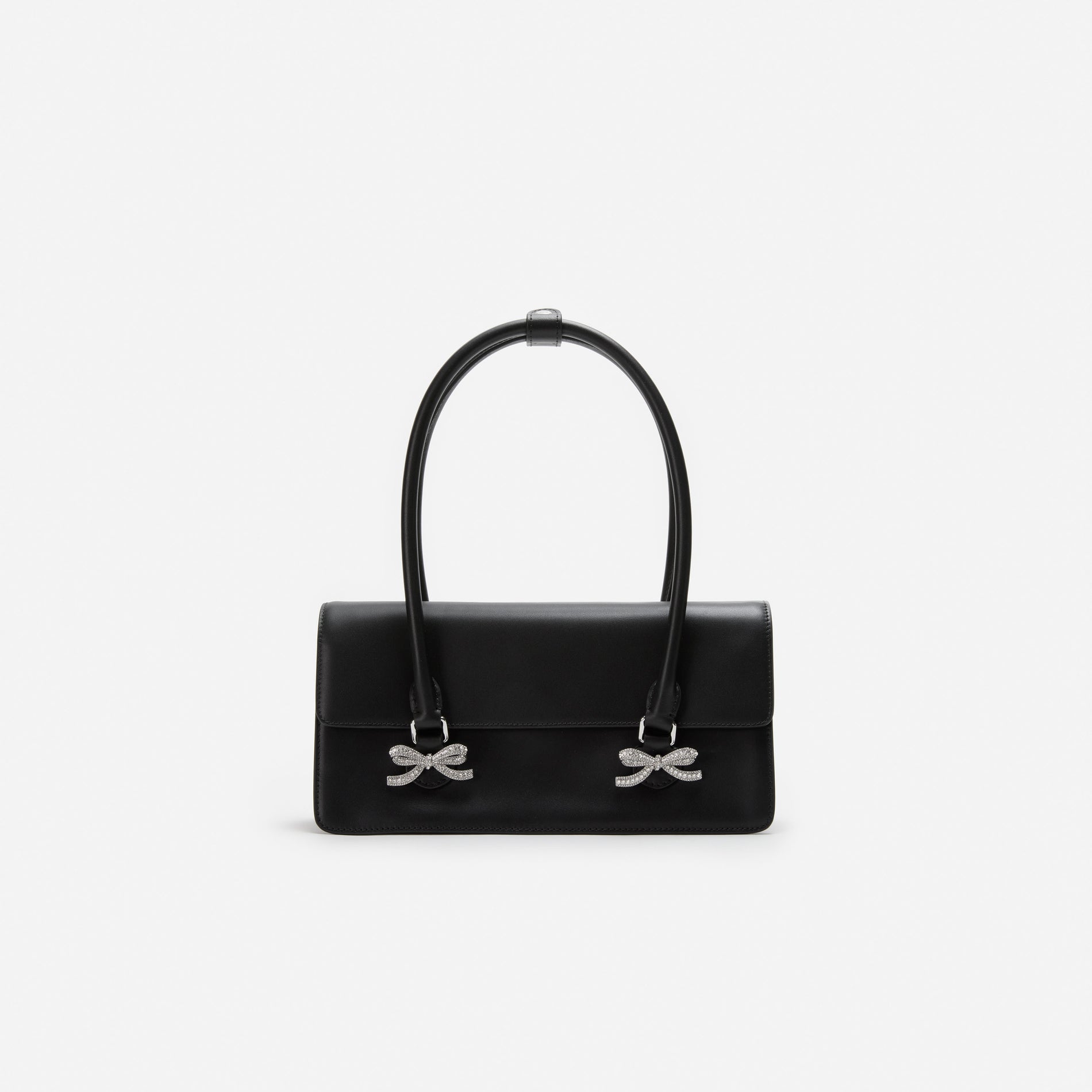 Black Soft Leather Shoulder Bag