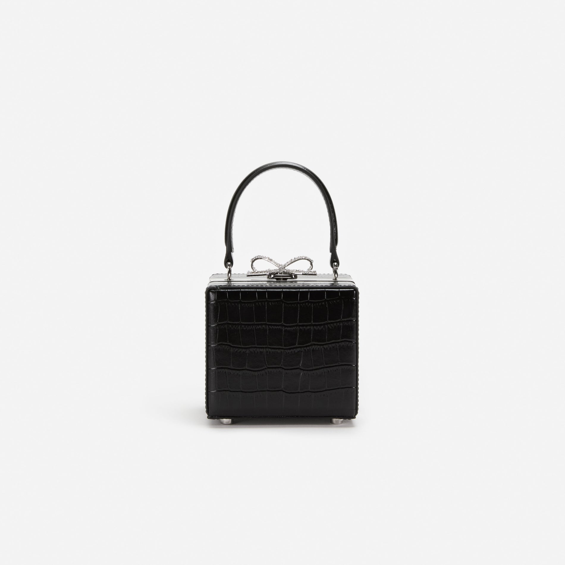 Black Croc Micro Bag