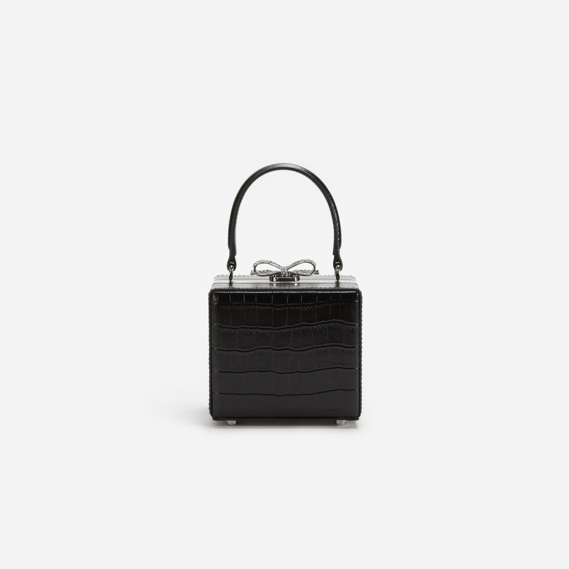 Black Croc Micro Bag