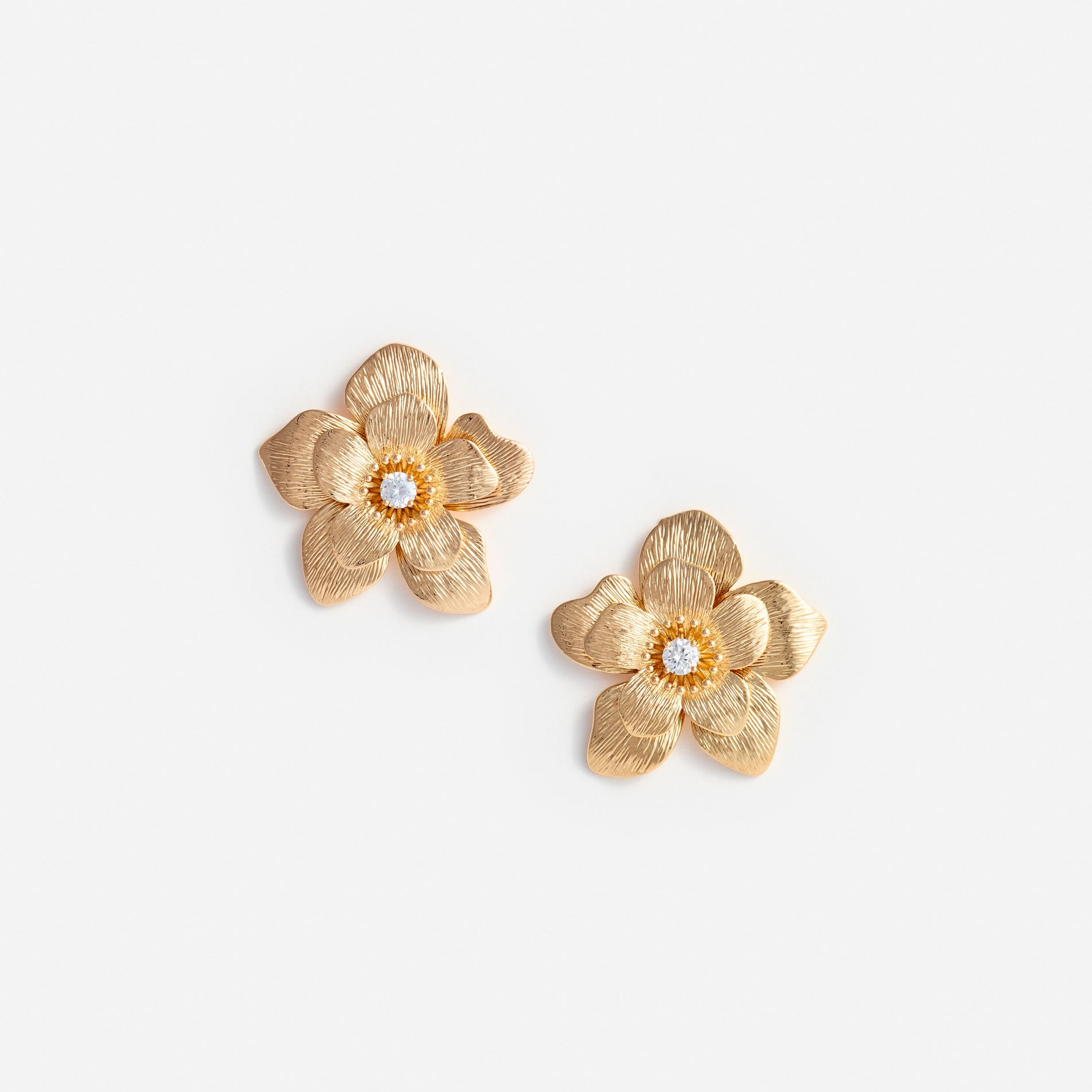 Gold Flower Earrings