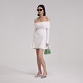 White Knit Mini Dress