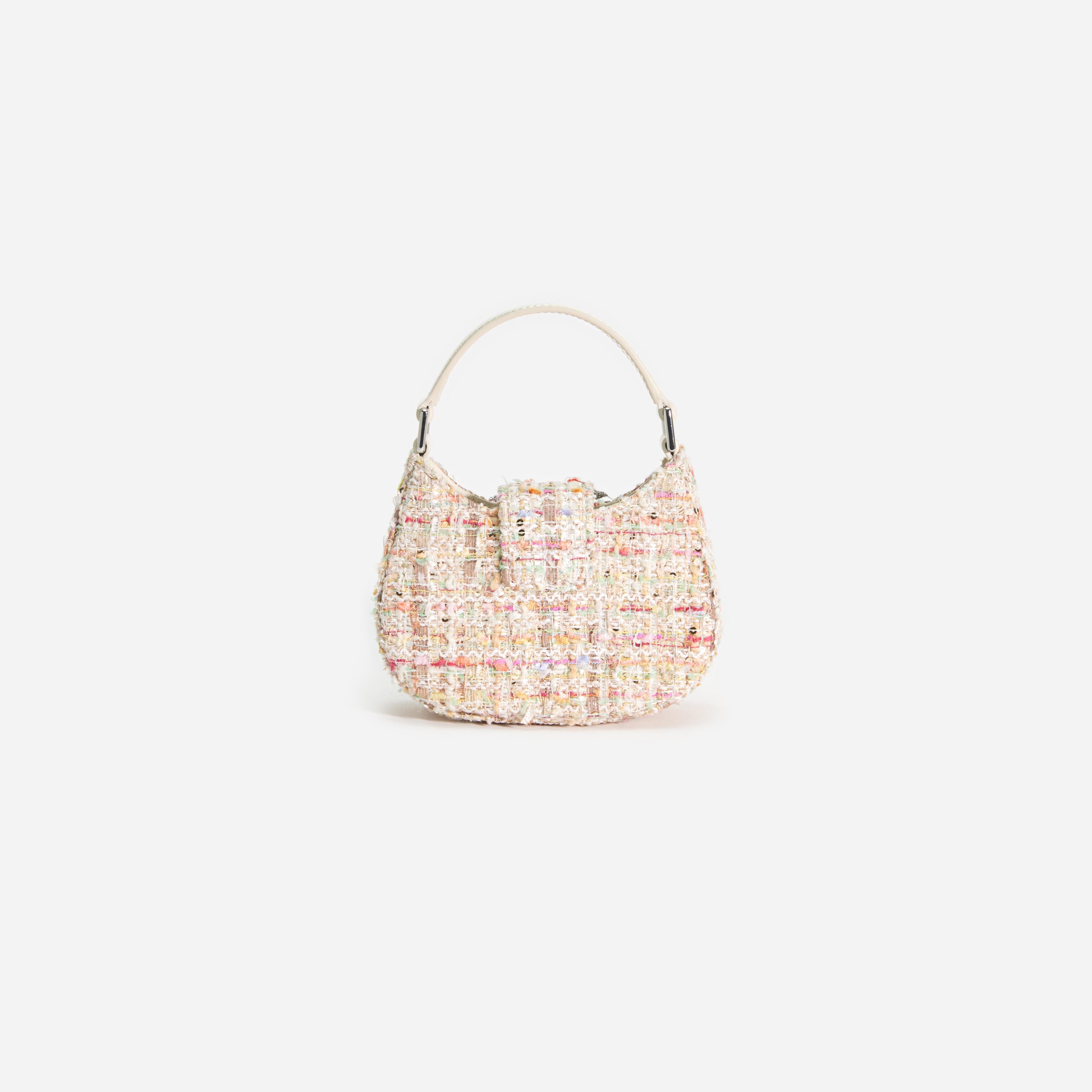 Cream Boucle Micro Bag – self-portrait