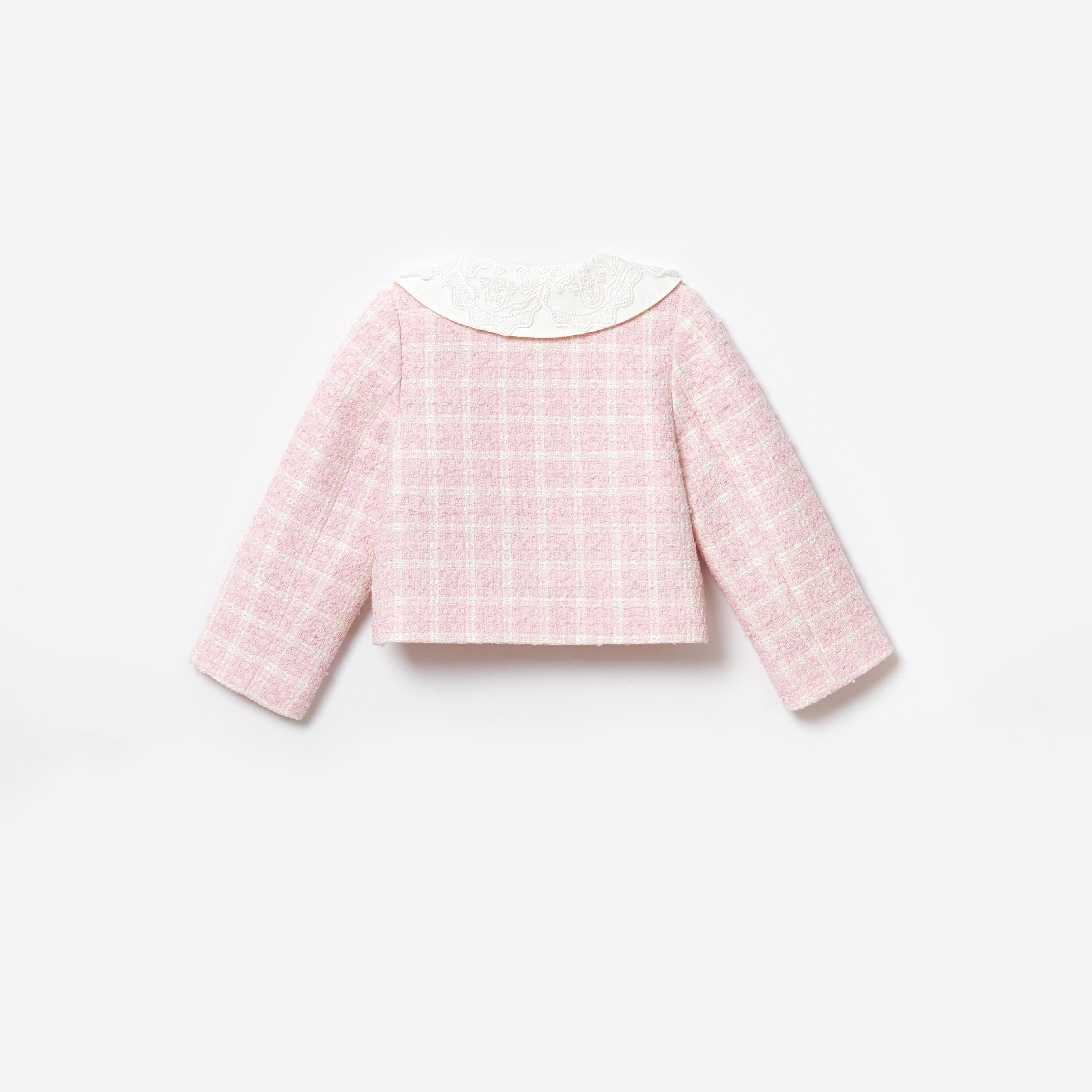 Pink Check Boucle Jacket