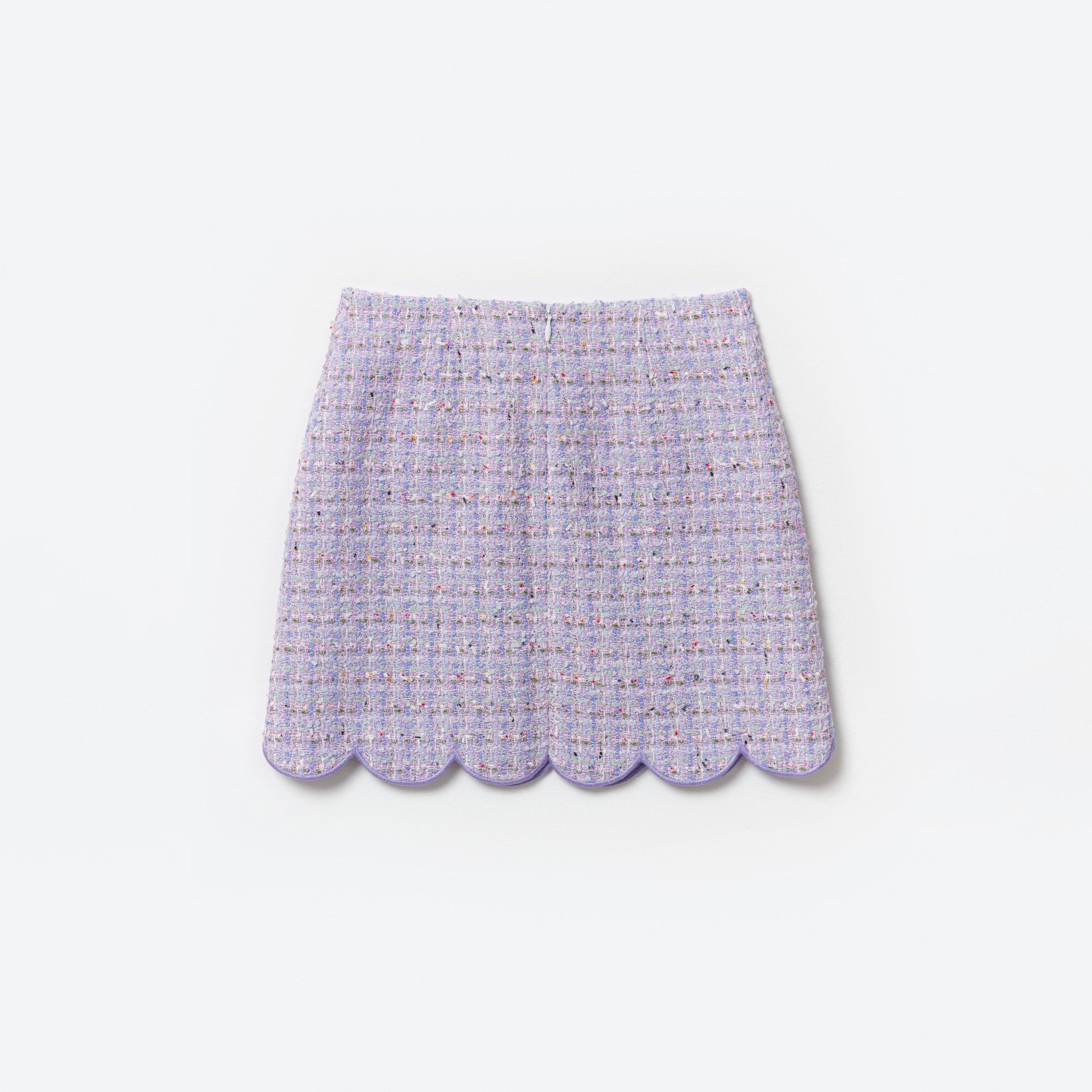 Lilac Boucle Mini Skirt