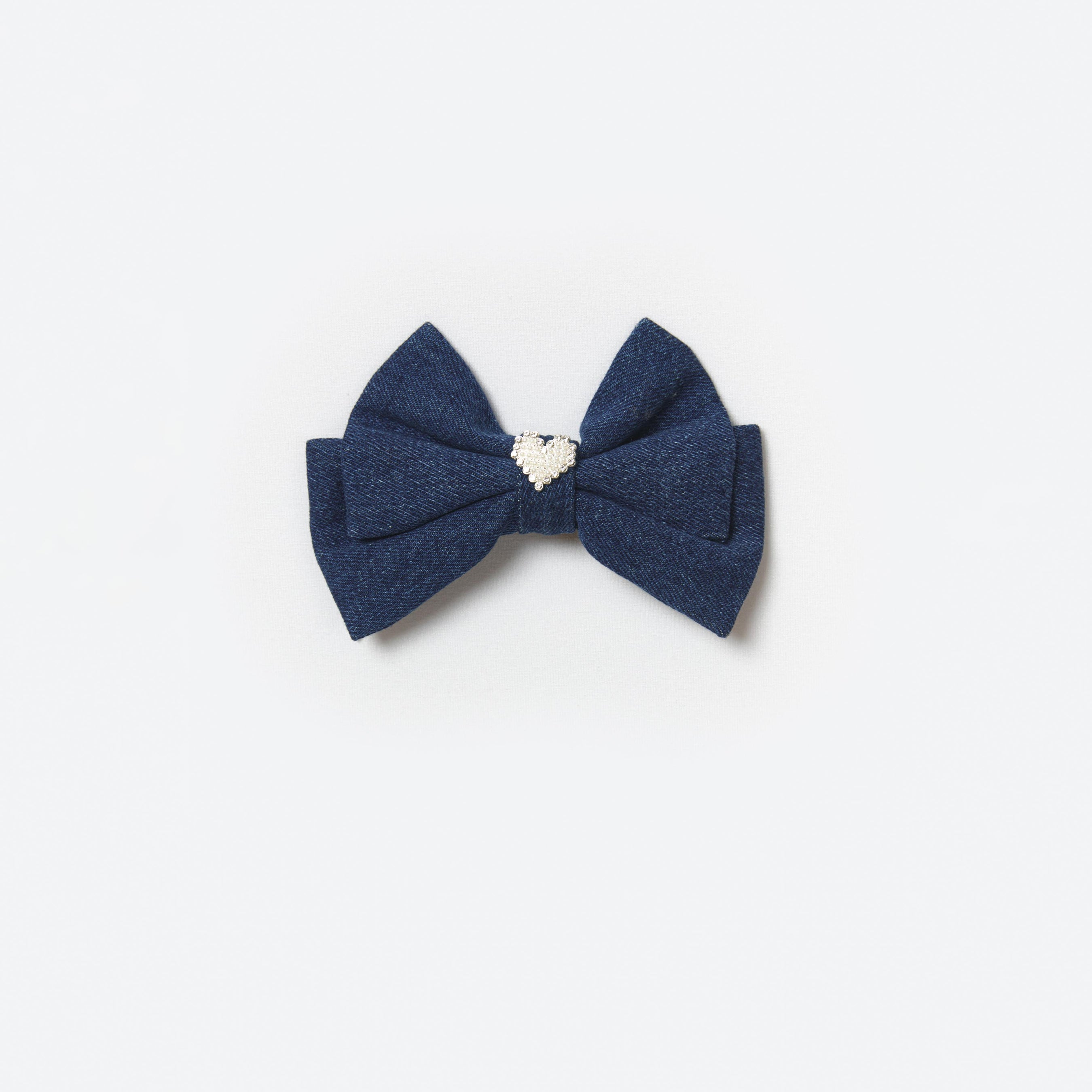 Denim Bow Hairclip