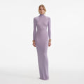 Lilac Viscose Knit Maxi Dress