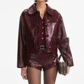 Burgundy Leather Jacket