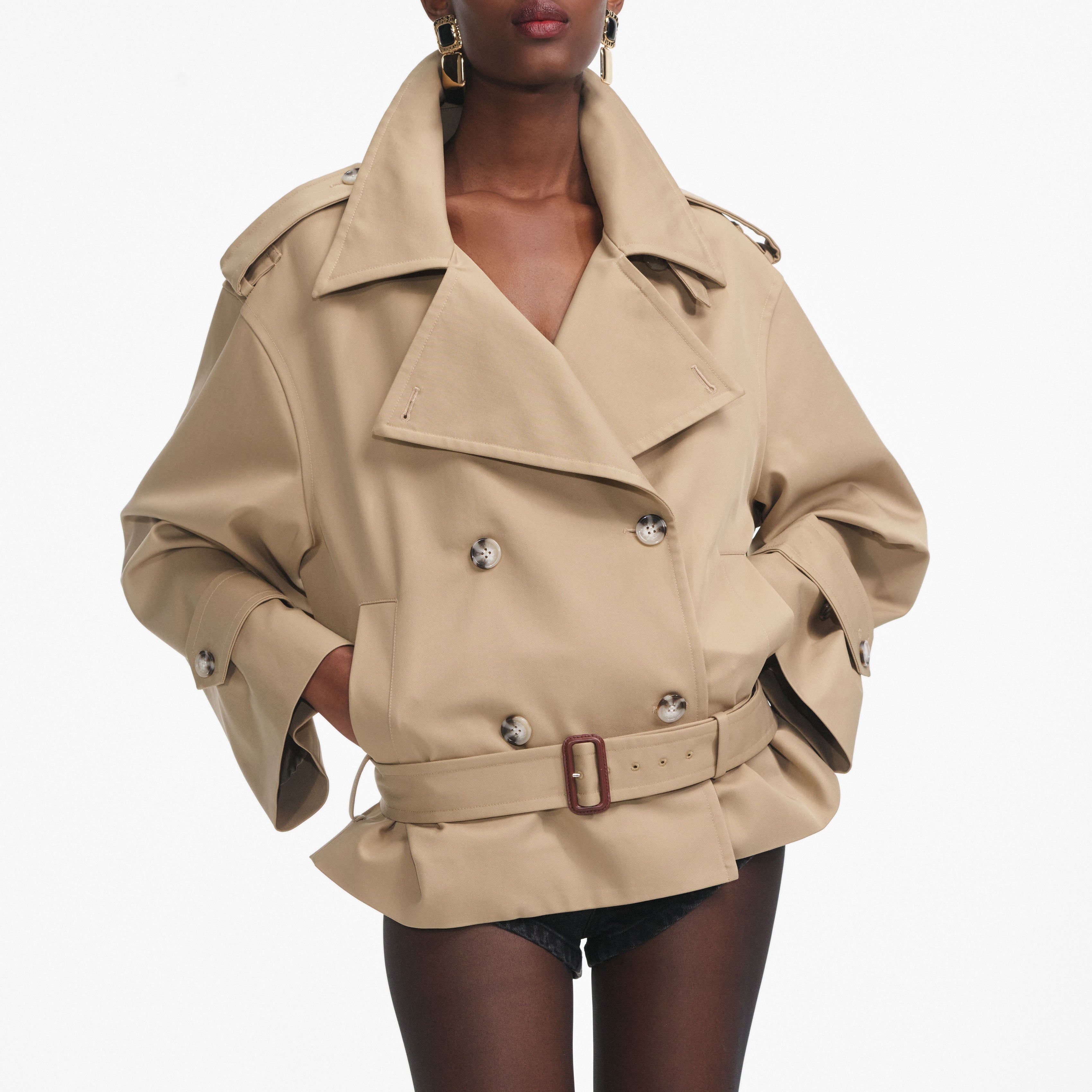 Beige Trench Jacket