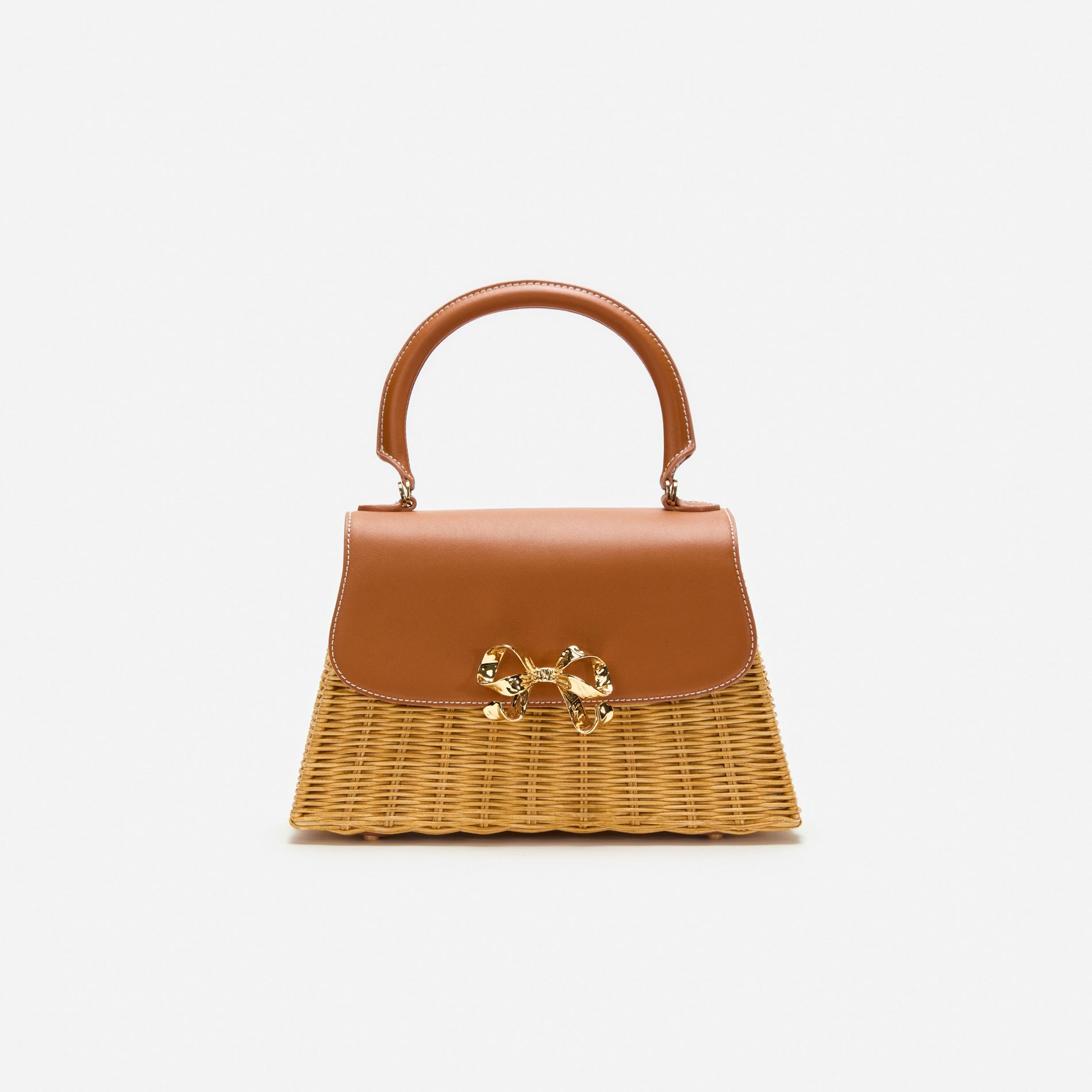 Rattan Mini Bow Bag