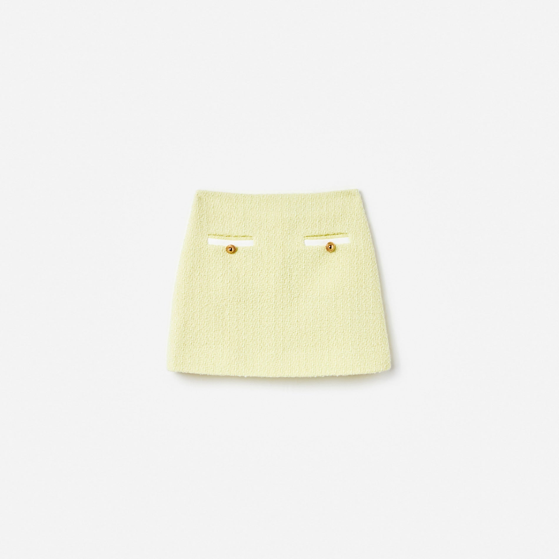 Yellow Boucle Skirt