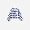 Navy Gingham Taffeta Jacket