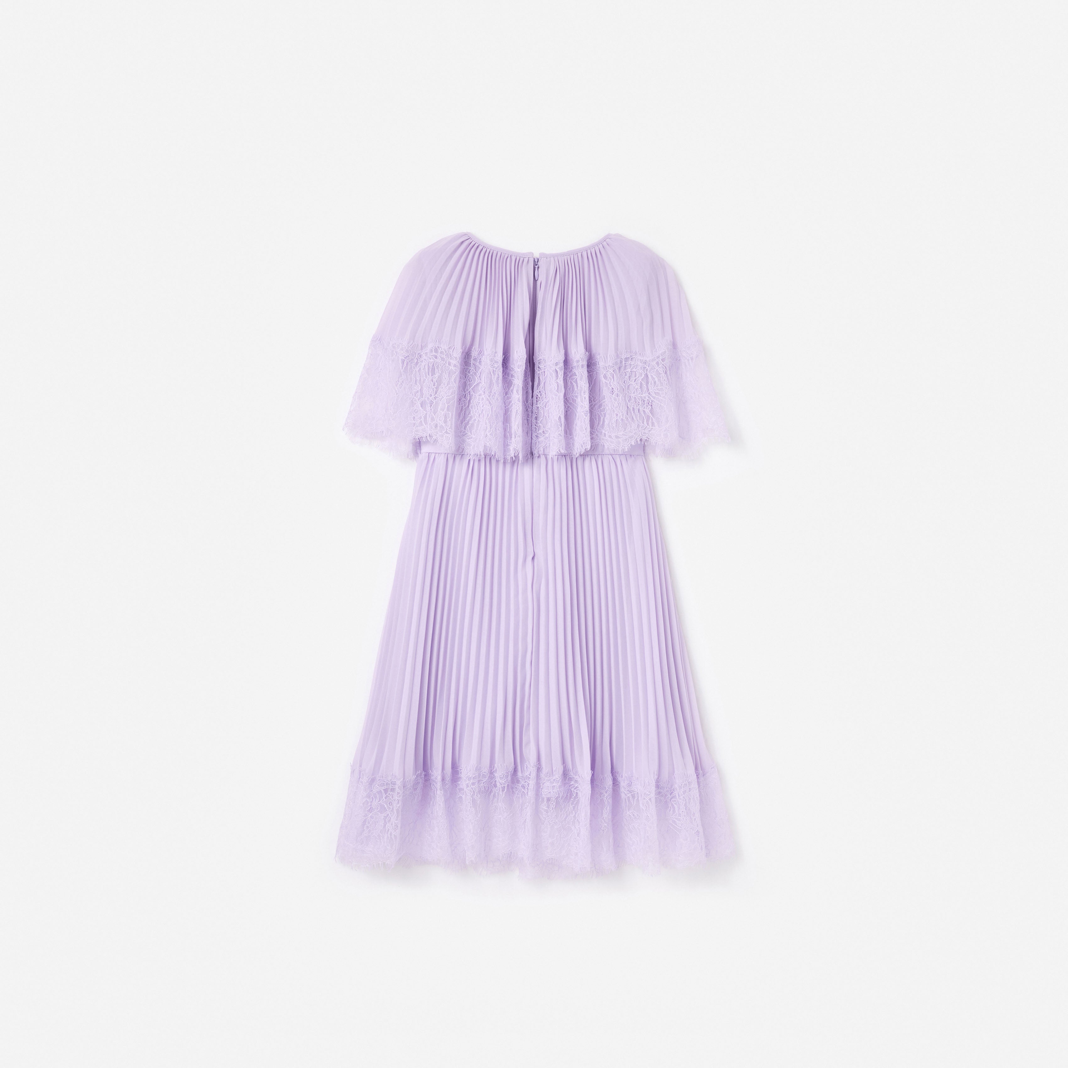 Lilac Chiffon Cape Dress