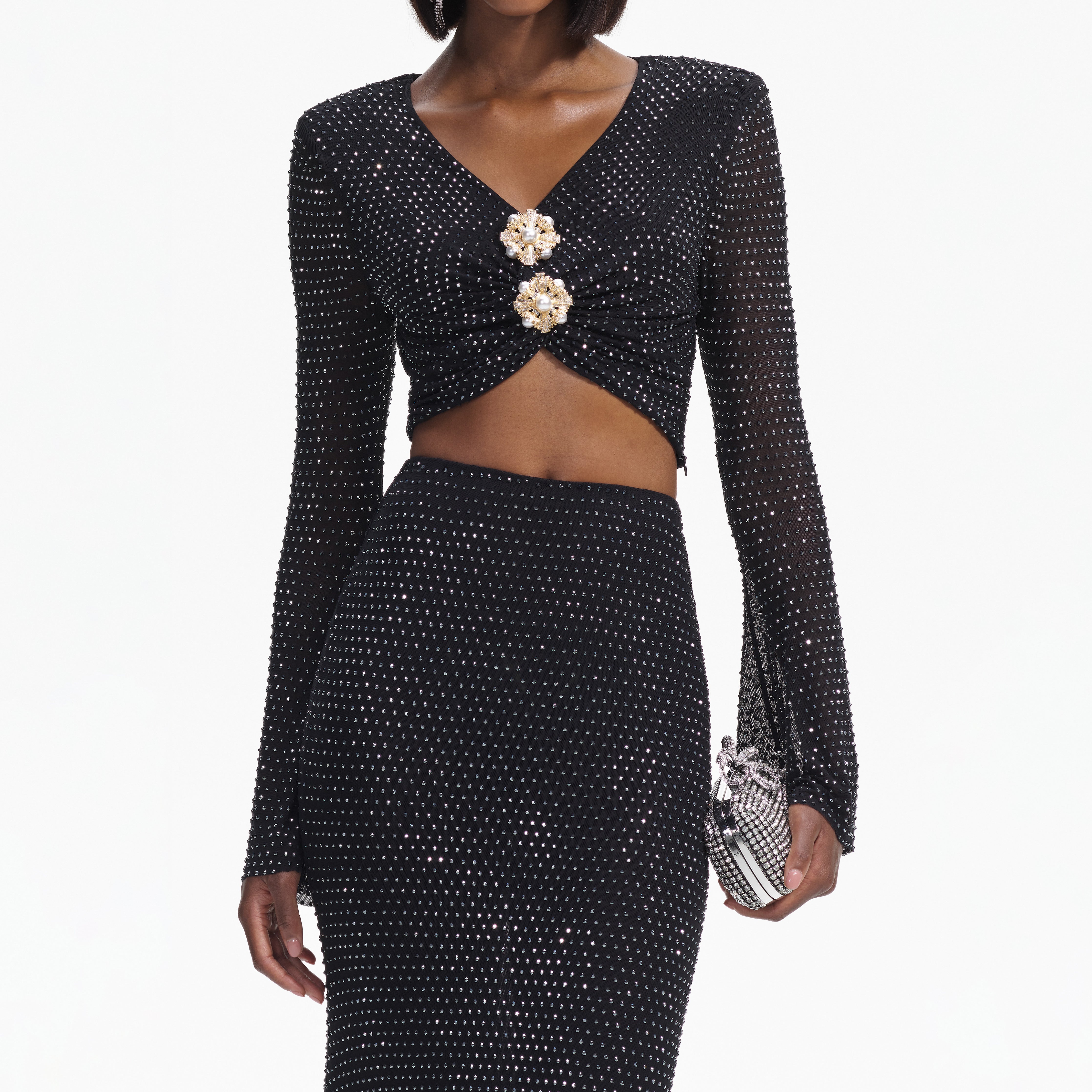 Dark rhinestone outlet skirt