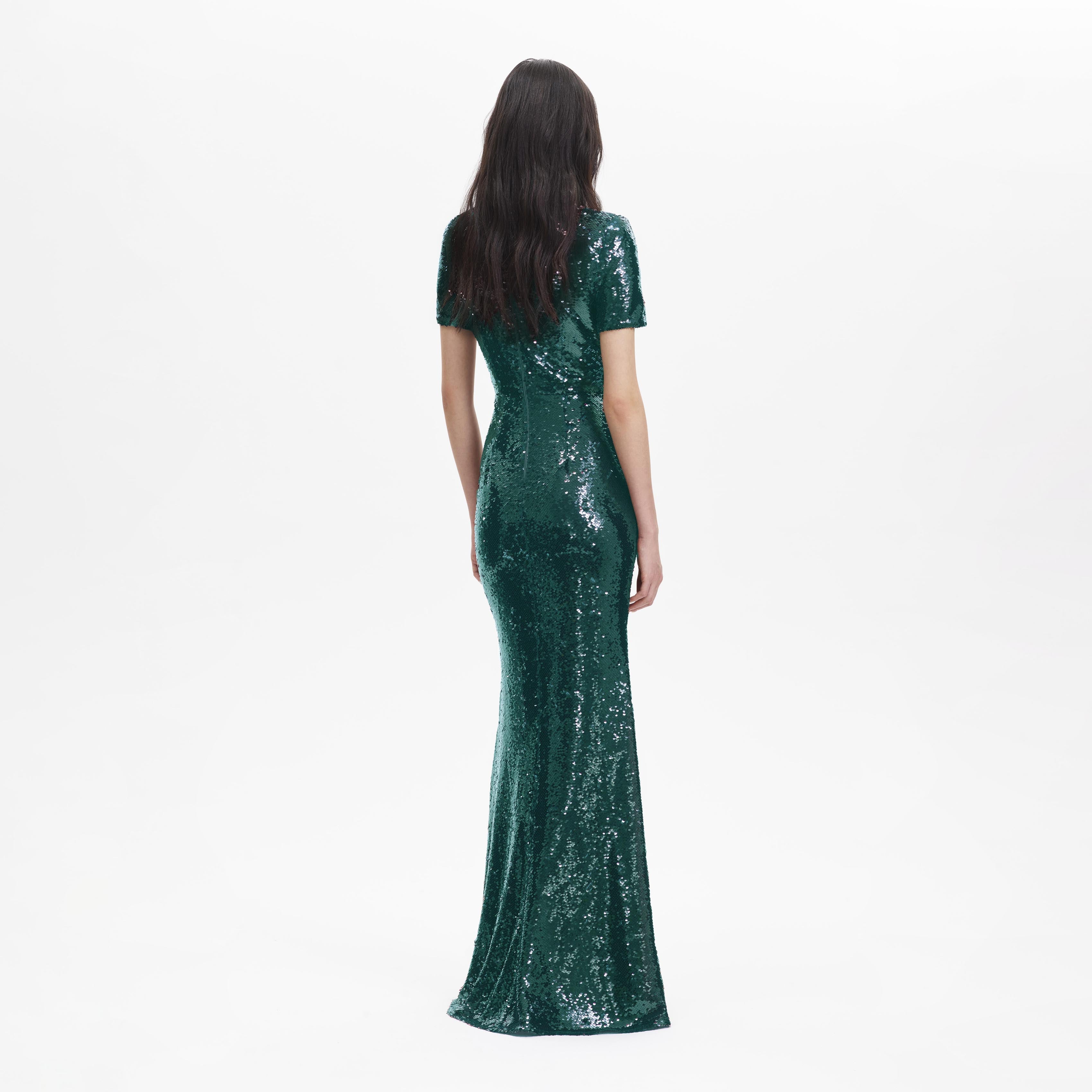 Teal Sequin Dress