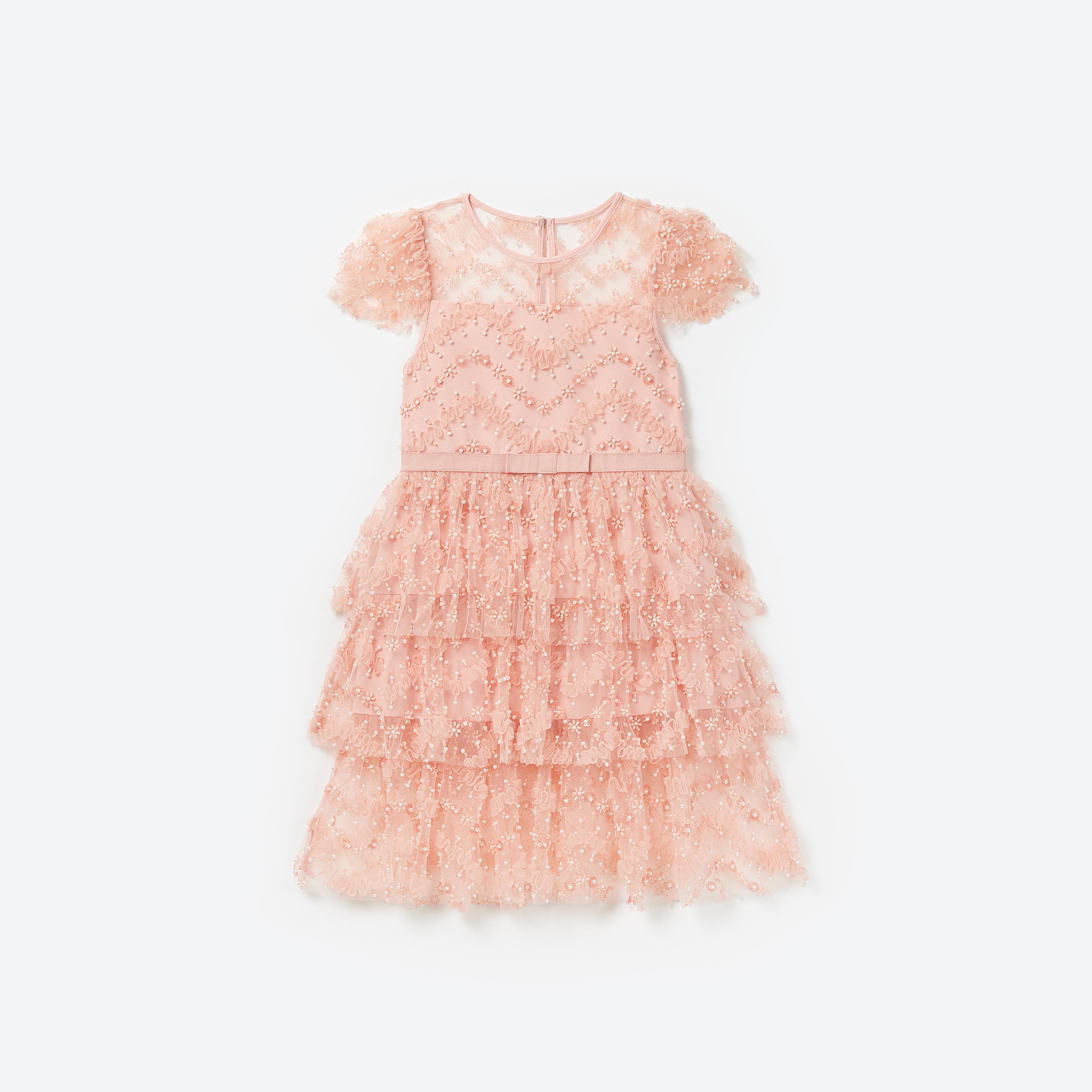 Self portrait outlet pink tiered dress