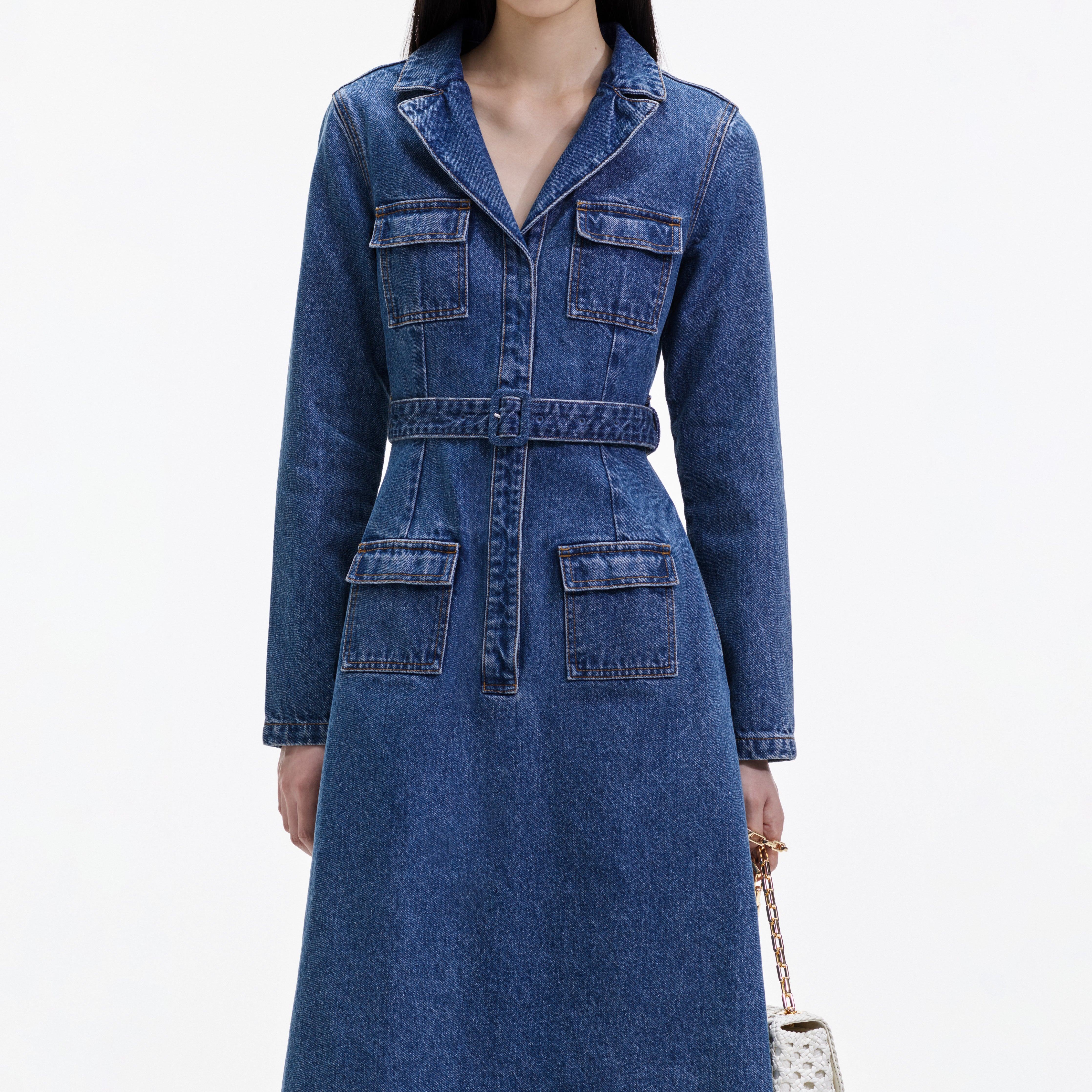 Self portrait hotsell denim dress