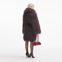 Dark Brown Shearling Coat