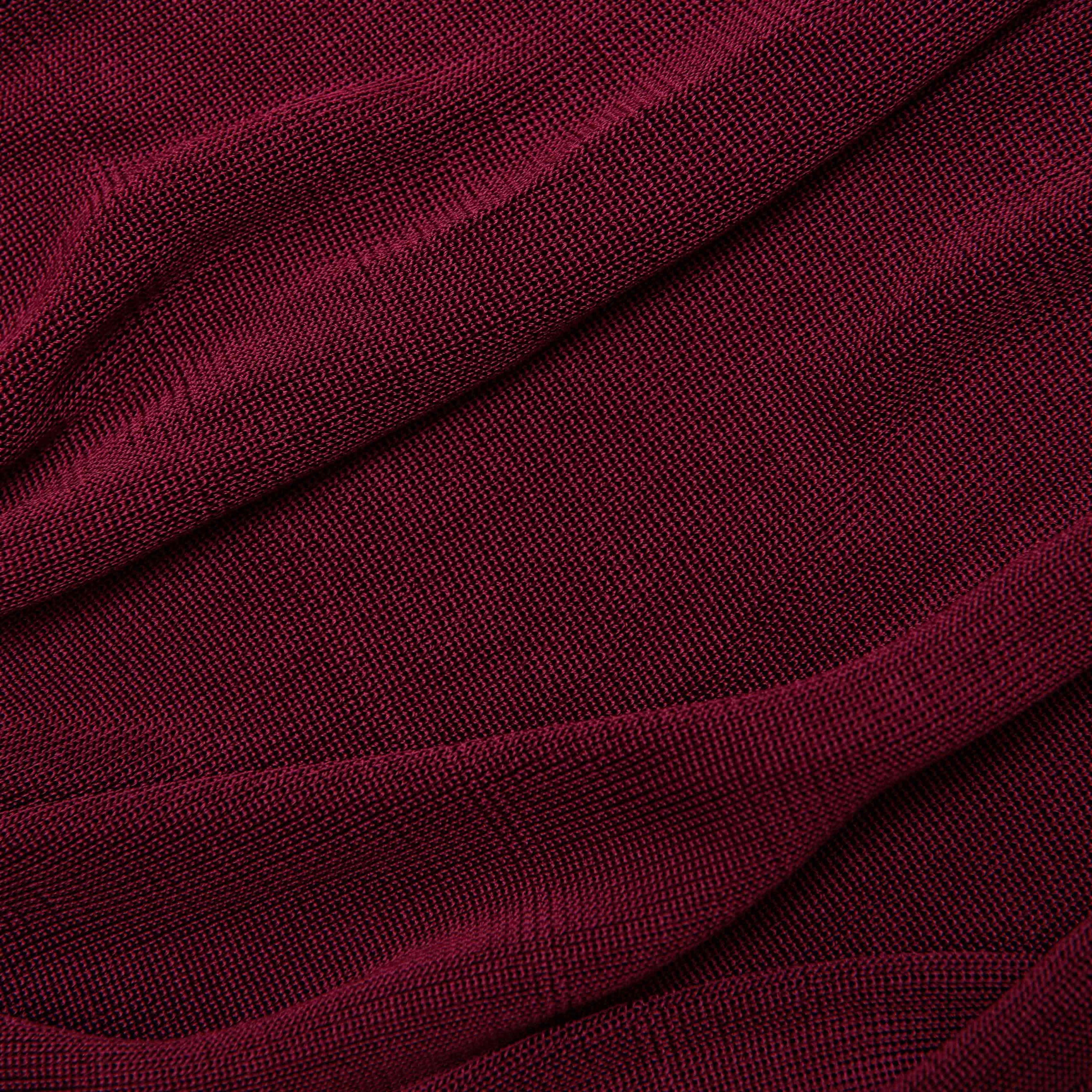 Burgundy Viscose Knit Maxi Dress