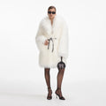 Cream Shearling Coat