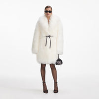 Cream Shearling Coat