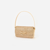 Gold Crystal Baguette Bag