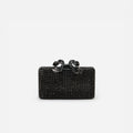 Black Crystal Box Clutch