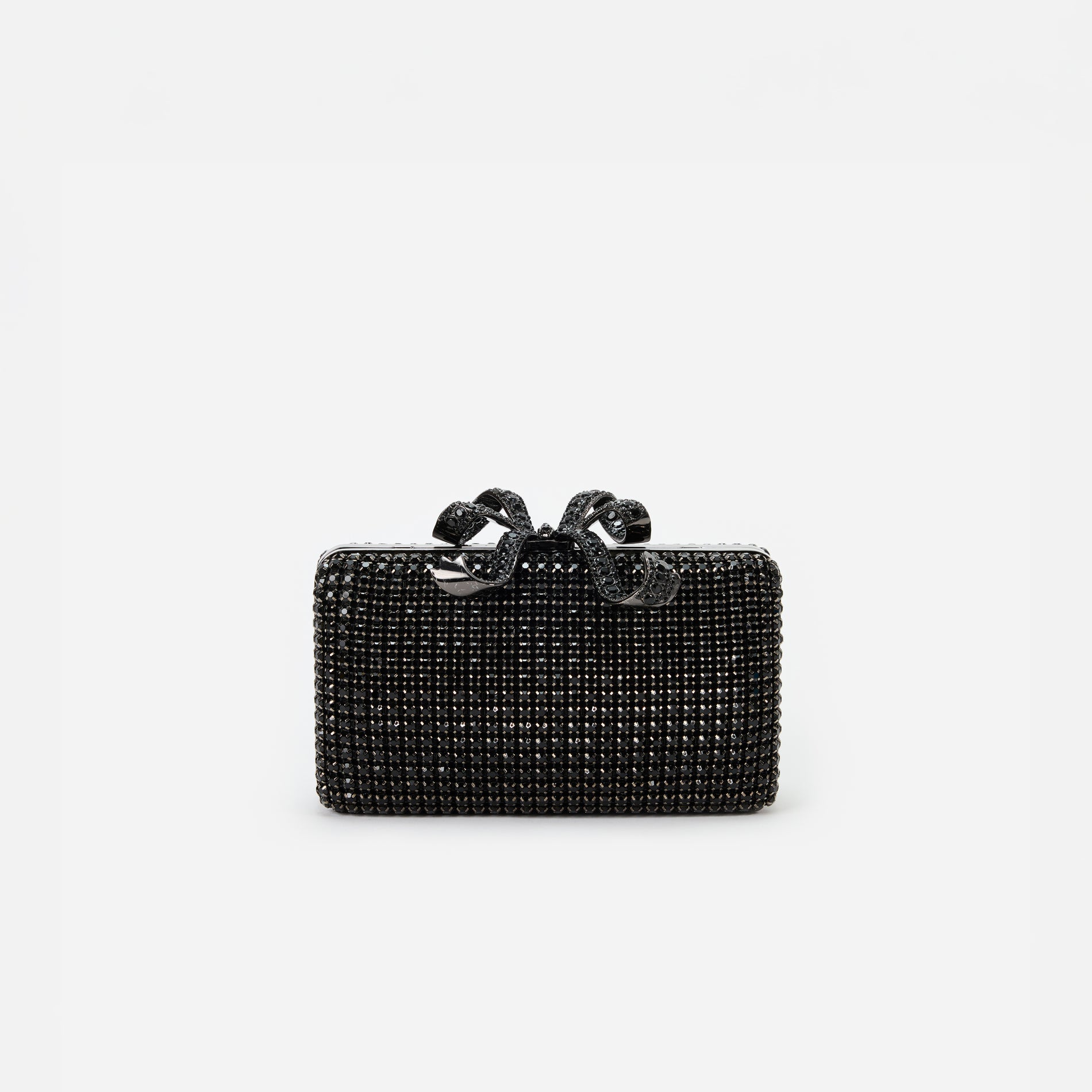 Black Crystal Box Clutch