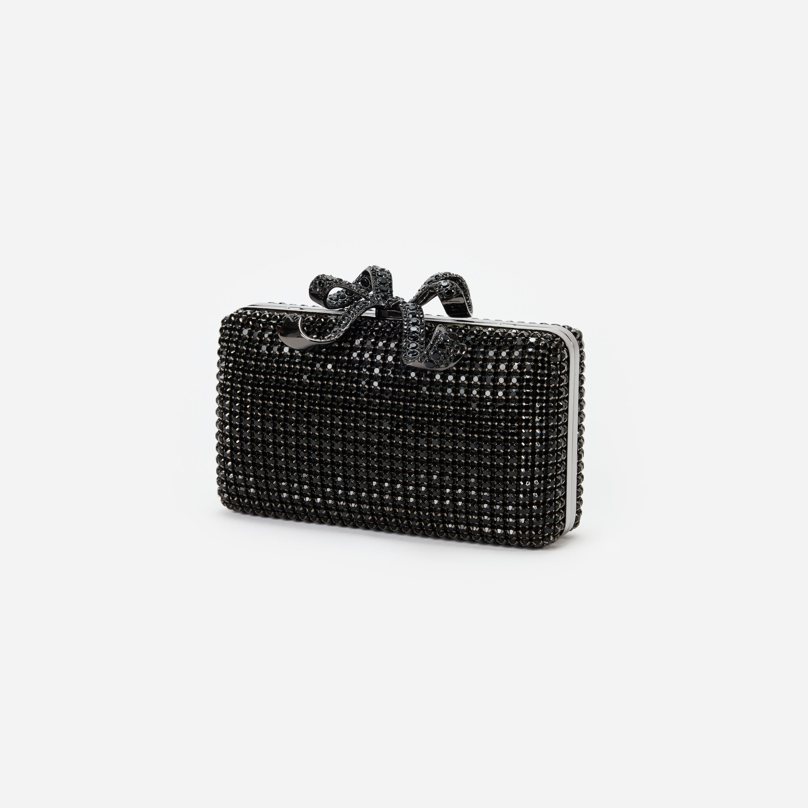 Black Crystal Box Clutch