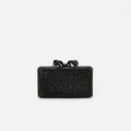 Black Crystal Box Clutch
