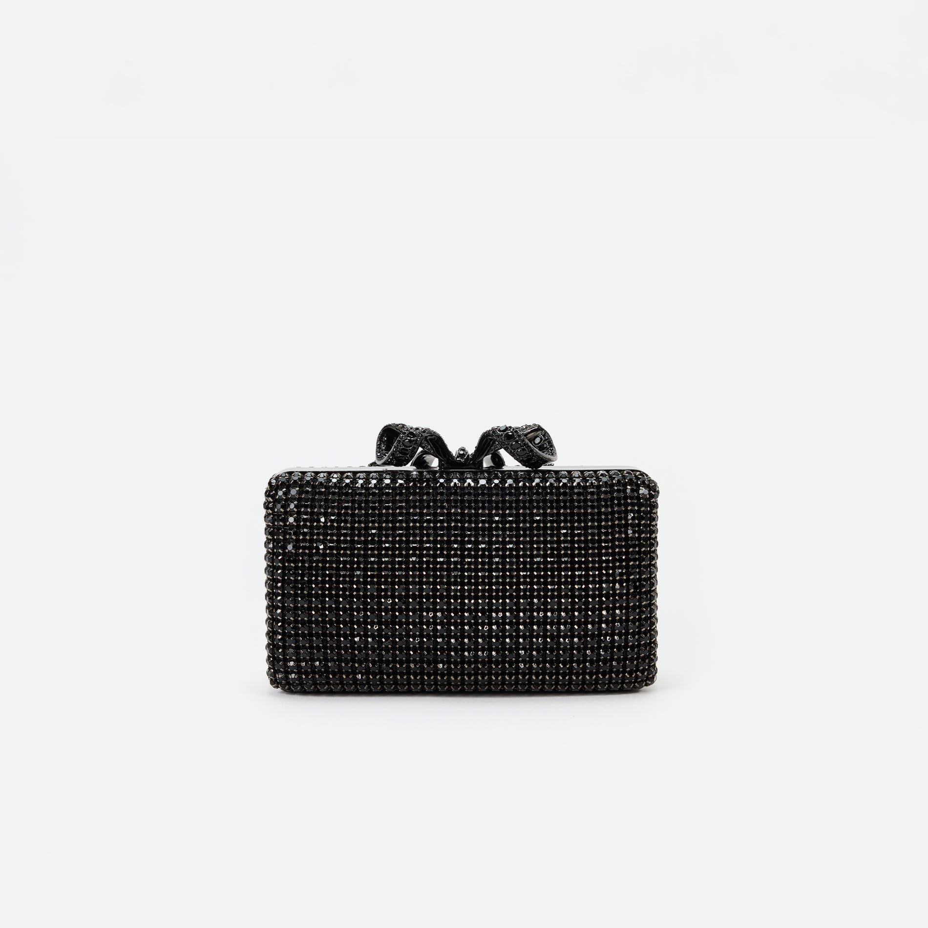 Black Crystal Box Clutch