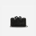 Black Crystal Box Clutch