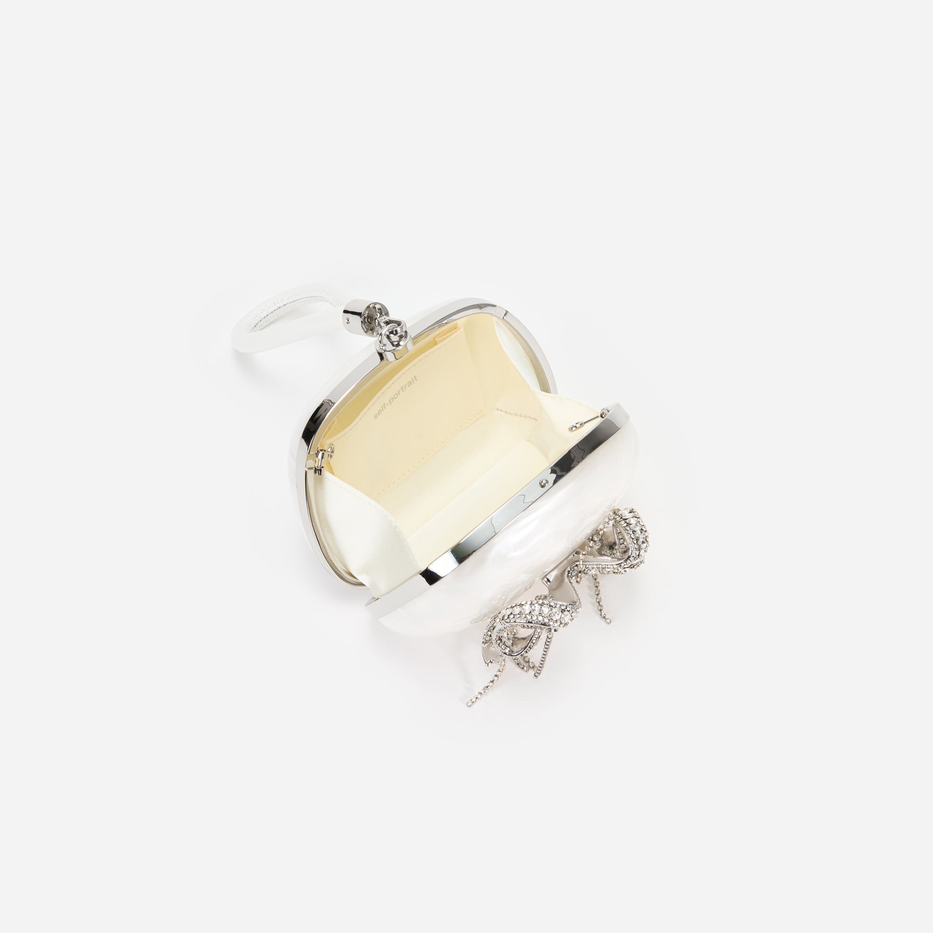 Pearl Top Handle Clutch Bag