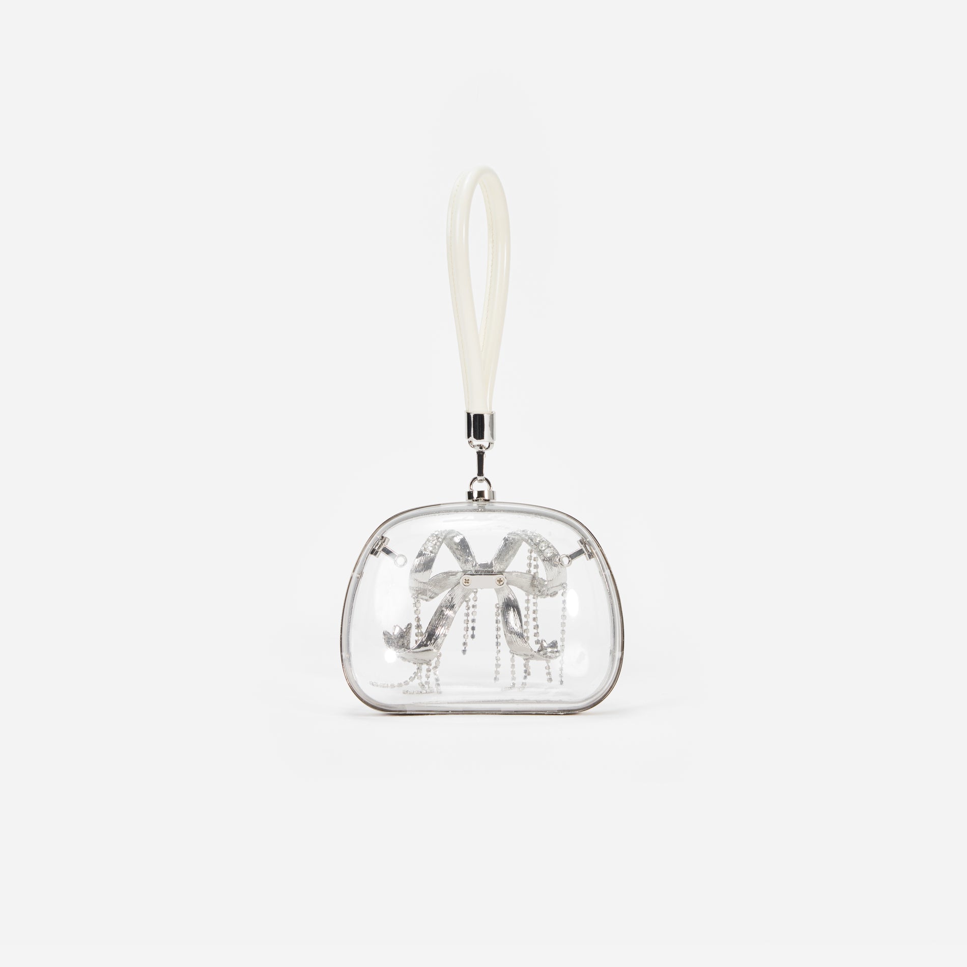 Clear Top Handle Clutch Bag