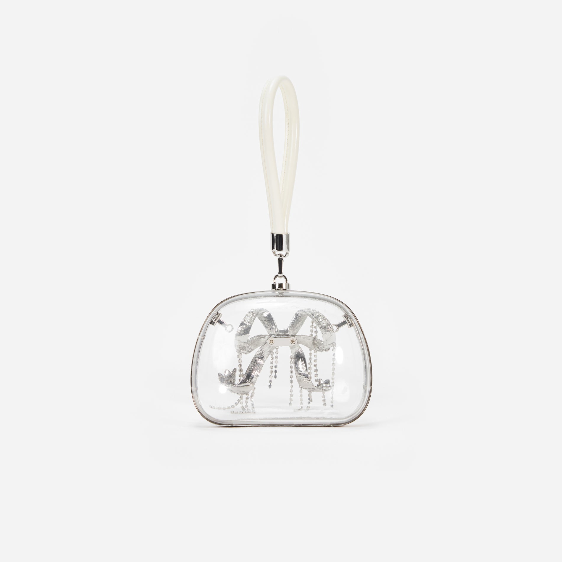 Clear Top Handle Clutch Bag