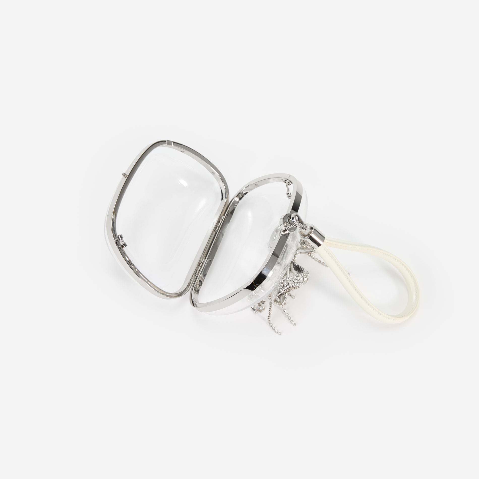 Clear Top Handle Clutch Bag