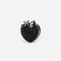 Black Crystal Heart Clutch